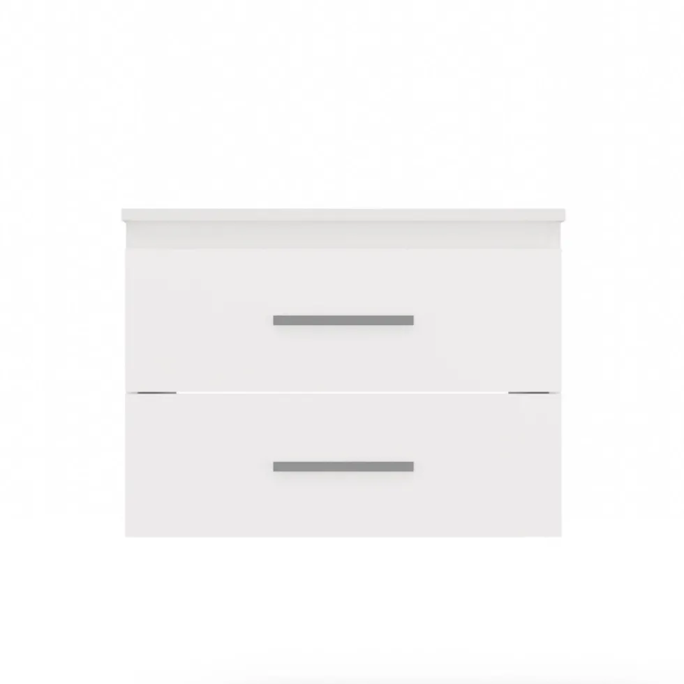 Mobile bagno sospeso 60 cm con 2 cassetti bianco opaco MLBT1