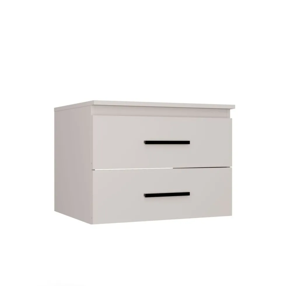Mobile bagno sospeso 60 cm con 2 cassetti cashmere MLBT1