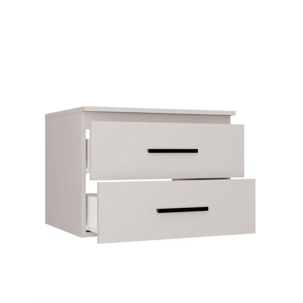 Mobile bagno sospeso 60 cm con 2 cassetti cashmere MLBT1