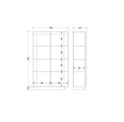 Mobile contenitore a 2 ante 106x171 cm grafite e rovere scuro MCL17