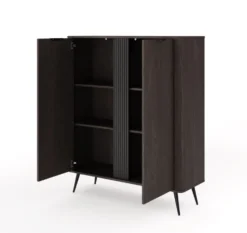 Mobile contenitore moderno 113x134 cm a 2 ante quercia scuro MCLK11