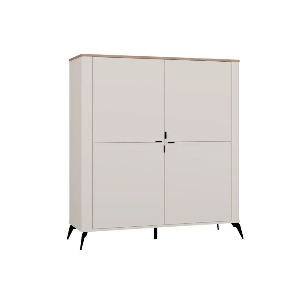 Mobile contenitore multiuso 125x135 cm cashmere e rovere MMT2