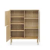Mobile contenitore per soggiorno con ante push to open in rovere chiaro MCLK9