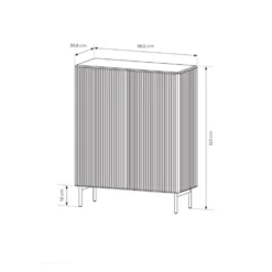 Mobile contenitore per soggiorno con 2 ante push to open in beige cashmere MCLK8