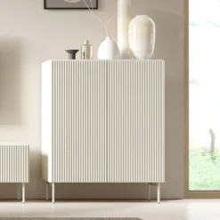 Mobile contenitore per soggiorno con 2 ante push to open in beige cashmere MCLK8