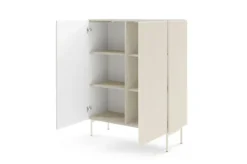 Mobile contenitore per soggiorno con 2 ante push to open in beige cashmere MCLK8