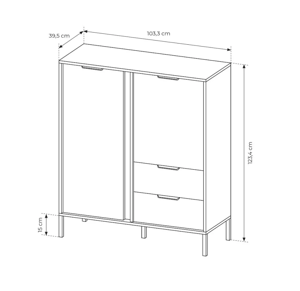 Mobile contenitore 103x123cm antracite MCLK2