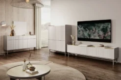 Mobile contenitore 103x126cm beige e rovere chiaro MCLK3