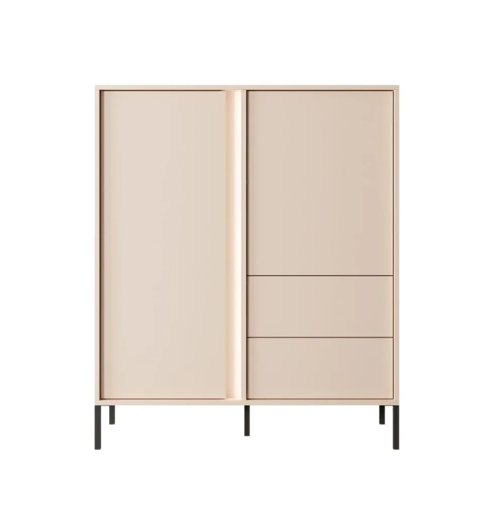 Mobile contenitore 103x123cm con luce LED beige MCLK1