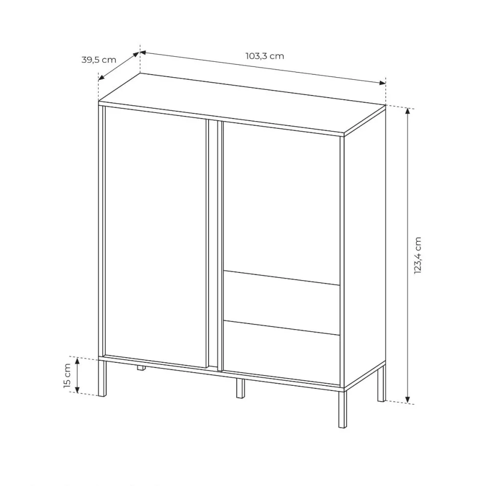Mobile contenitore 103x123cm con luce LED beige MCLK1