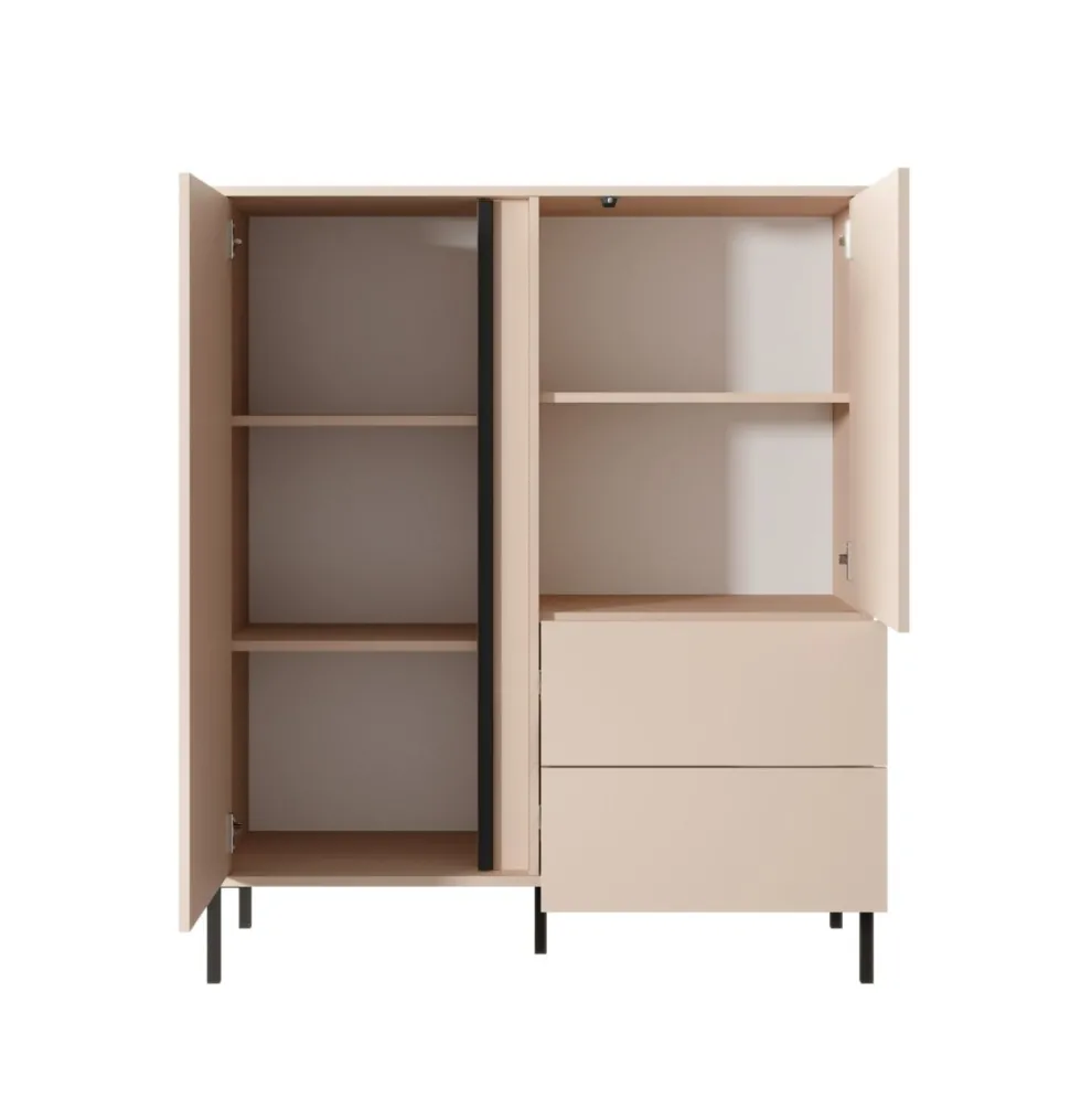 Mobile contenitore 103x123cm con luce LED beige MCLK1