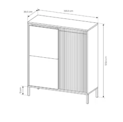 Mobile contenitore 103x123 nero MCLK7