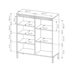 Mobile contenitore 103x123 nero MCLK7