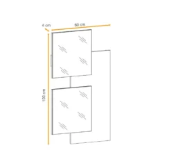 Mobile da ingresso 100x170cm sospeso design moderno rovere e nero IP1
