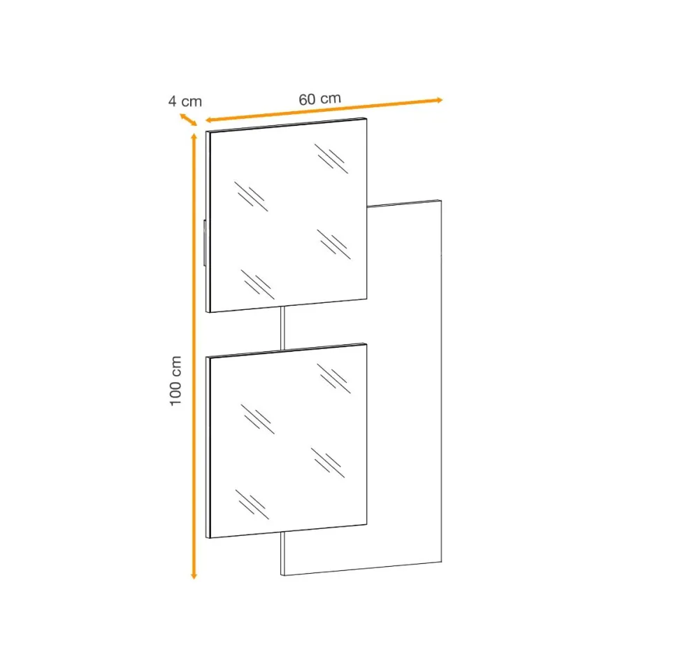 Mobile da ingresso 100x170cm sospeso design moderno rovere e nero IP1
