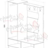 Mobile d'ingresso con specchio rovere e bianco lucido IU22