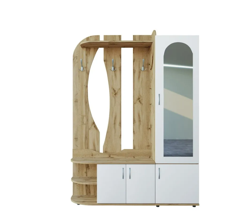 Mobile d'ingresso guardaroba rovere/bianco II4037