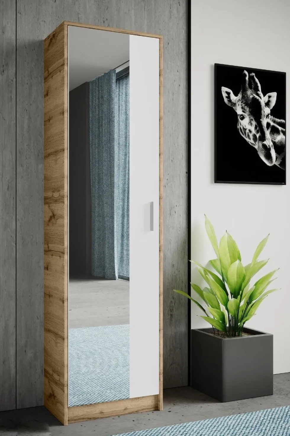 Mobile guardaroba per ingresso con specchio II4047