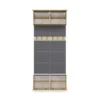 Mobile ingresso appendiabiti 100x238 con panca rovere chiaro e grigio MIT14