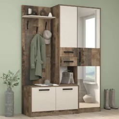 Mobile ingresso appendiabiti legno chiaro IG17