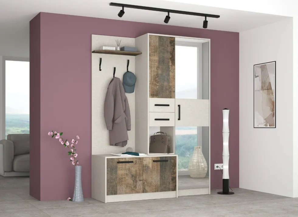 Mobile ingresso appendiabiti legno chiaro IG17