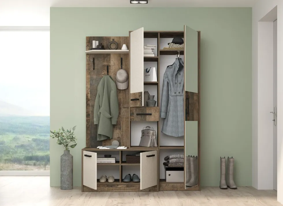 Mobile ingresso appendiabiti legno chiaro IG17