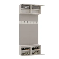 Mobile ingresso appendiabiti 100x238 con panca beige cashmere MIT14