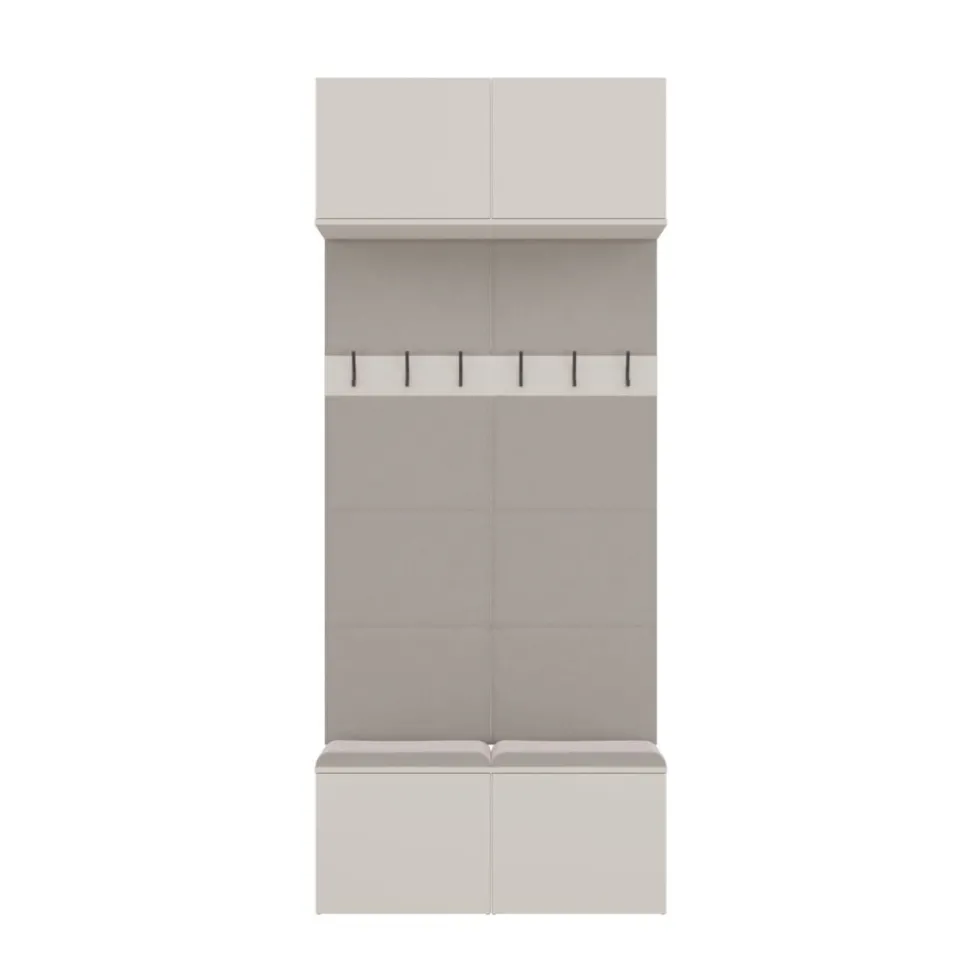 Mobile ingresso appendiabiti 100x238 con panca beige cashmere MIT14