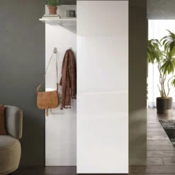 Mobile ingresso con armadietto 95x186 cm bianco lucido IL16