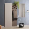 Mobile ingresso con attaccapanni 160x186 cm bronzo e beige IL17