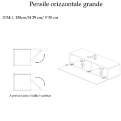 Mobile ingresso con colonna 193x186 cm beige IL9