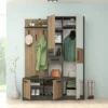 Mobile ingresso con scarpiera e specchio rovere dogato/antracite IG17
