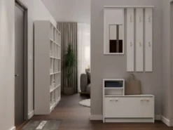 Mobile ingresso con scarpiera 85x180 cm beige cashmere MIT1