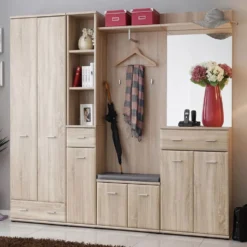 Mobile ingresso con specchio quercia sonoma IP20