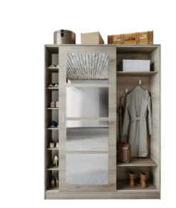 Mobile ingresso con specchio in rovere chiaro II2