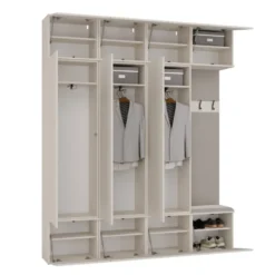 Mobile ingresso guardaroba 200x238 con panca beige cashmere MIT13