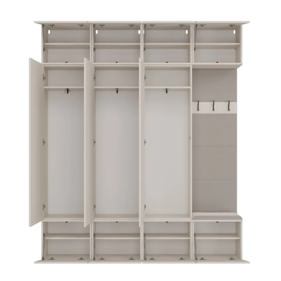 Mobile ingresso guardaroba 200x238 con panca beige cashmere MIT13