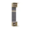 Mobile ingresso guardaroba 200x238 con panca rovere chiaro e grigio MIT13