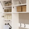 Mobile ingresso guardaroba 200x238 con panca bianco e beige cashmere MIT13