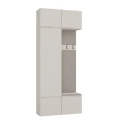 Mobile ingresso guardarobe 100x238 con appendiabiti beige cashmere MIT15