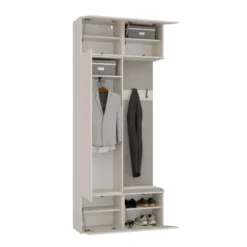 Mobile ingresso guardarobe 100x238 con appendiabiti beige cashmere MIT15