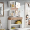 Mobile ingresso moderno bianco e rovere IP4