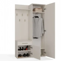 Mobile ingresso moderno con specchio beige cashmere MIT3