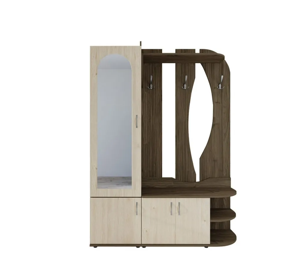 Mobile ingresso moderno con specchio in Rovere II4052