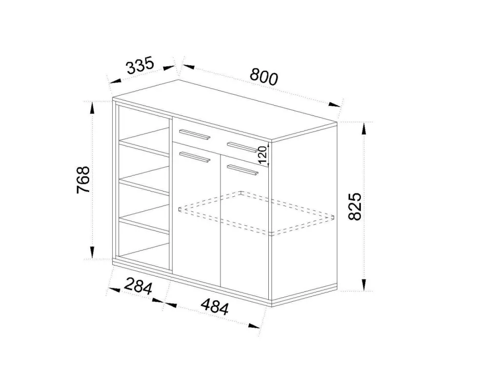 Mobile ingresso moderno 76x82cm basso II21