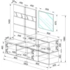Mobile ingresso moderno 180x186cm rovere e antracite II18