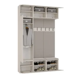 Mobile ingresso moderno 150x238 con scarpiera beige cashmere MIT10