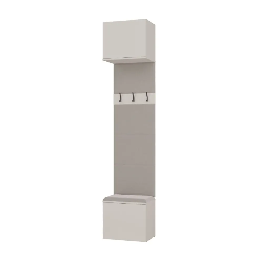 Mobile ingresso moderno 150x238 con guardaroba beige cashmere MIT11