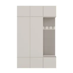 Mobile ingresso moderno 150x238 con guardaroba beige cashmere MIT11
