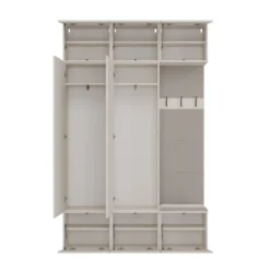 Mobile ingresso moderno 150x238 con guardaroba beige cashmere MIT11